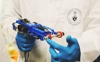 This machine prints artificial skin directly on the wounds and wants to replace the plasters