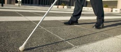 Innovative white composite IO cane for the blind