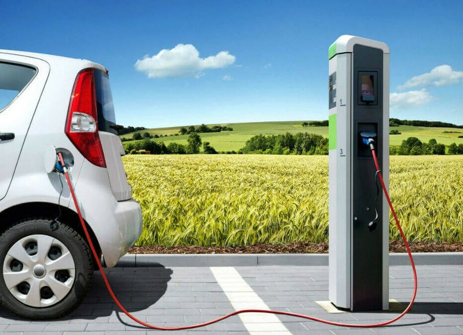 Ecological electric vehicle charging with mass balanced polycarbonate